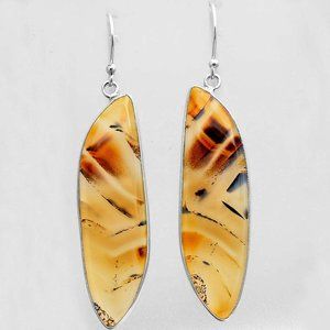 Natural Montana Agate Solid Sterling Silver